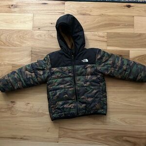 Boys reversible North Face shasta full zip hooded jacket